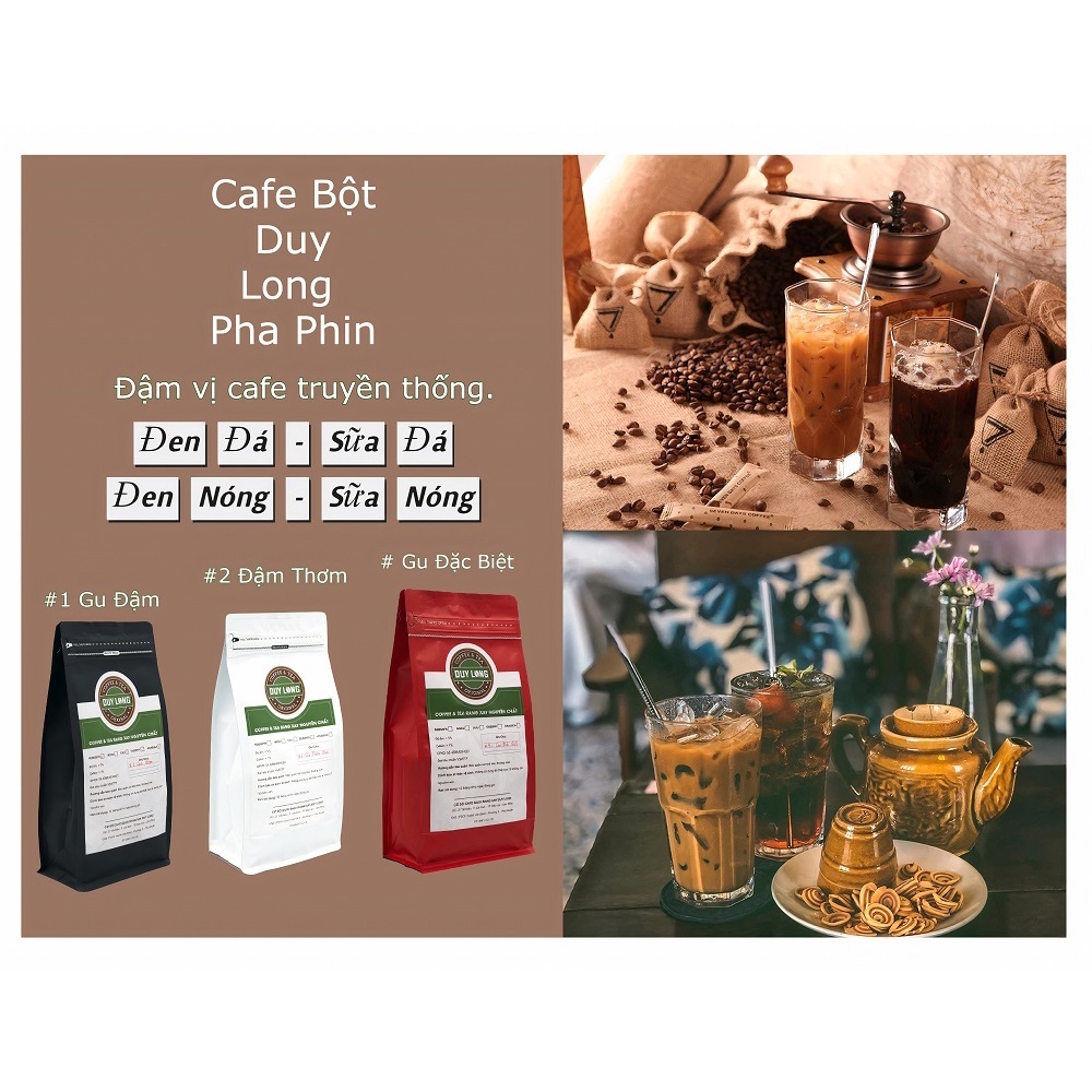500G cafe Gu Đậm Thơm, cà phê pha phin Duy Long.