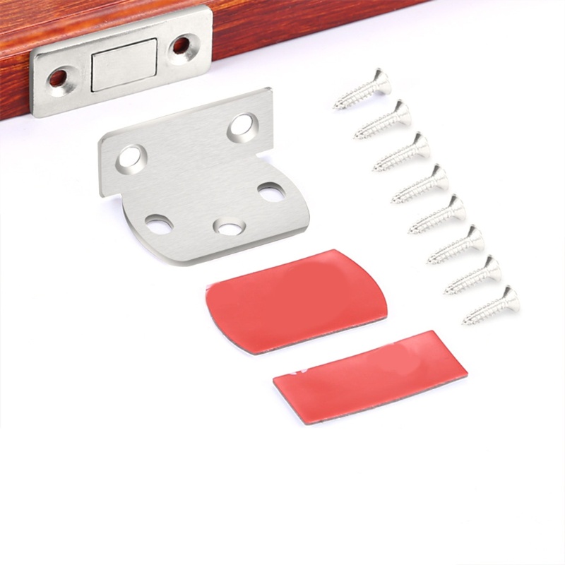 Dụng Cụ Chặn Cửa Tủ Có Ốc Vít &amp; Keo Dính Tiện Dụng Cho Tủ Chén / Cửa Trượt