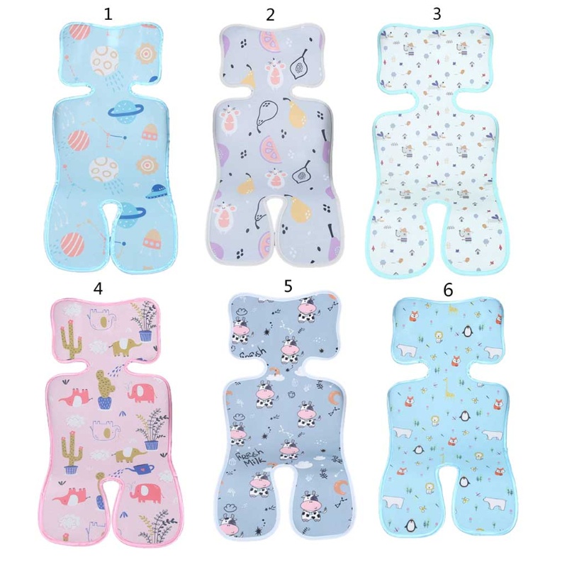 Tấm đệm lót xe đẩy phong cách mùa hè làm mát phối lưới thoáng khí kiểu 3D dành cho trẻ sơ sinh