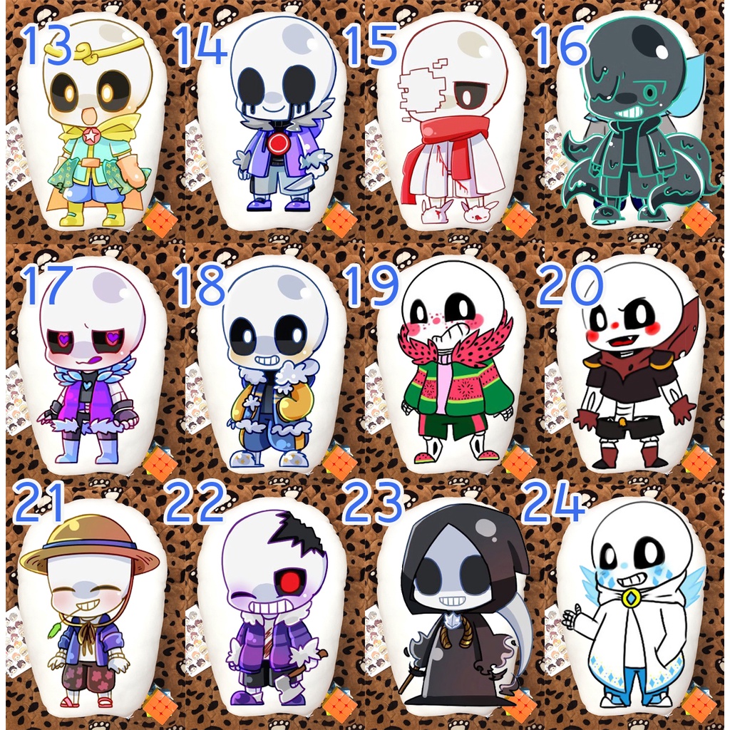 Gối ôm gối ngủ 2 mặt sans undertale erro ink cross dream fell fellswap fresh geno horror killer lust murder swapfell