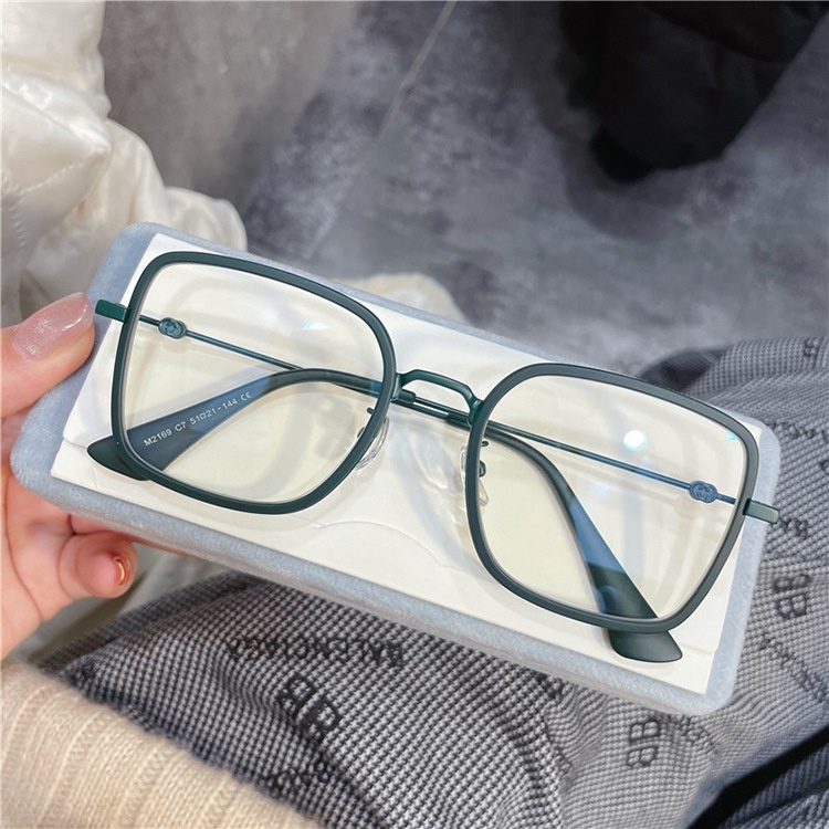 Gọng kính cận VIENDO bằng kim loại dáng vuông đổi màu chống ánh sáng xanh chống tia UV cao cấp thời trang cho nam nữ