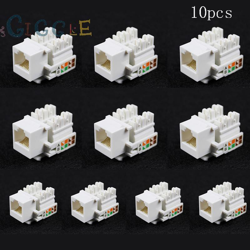 Set 10 Ổ Cắm Kết Nối Mạng Lan Cat5E 8p8c Rj45 Lan