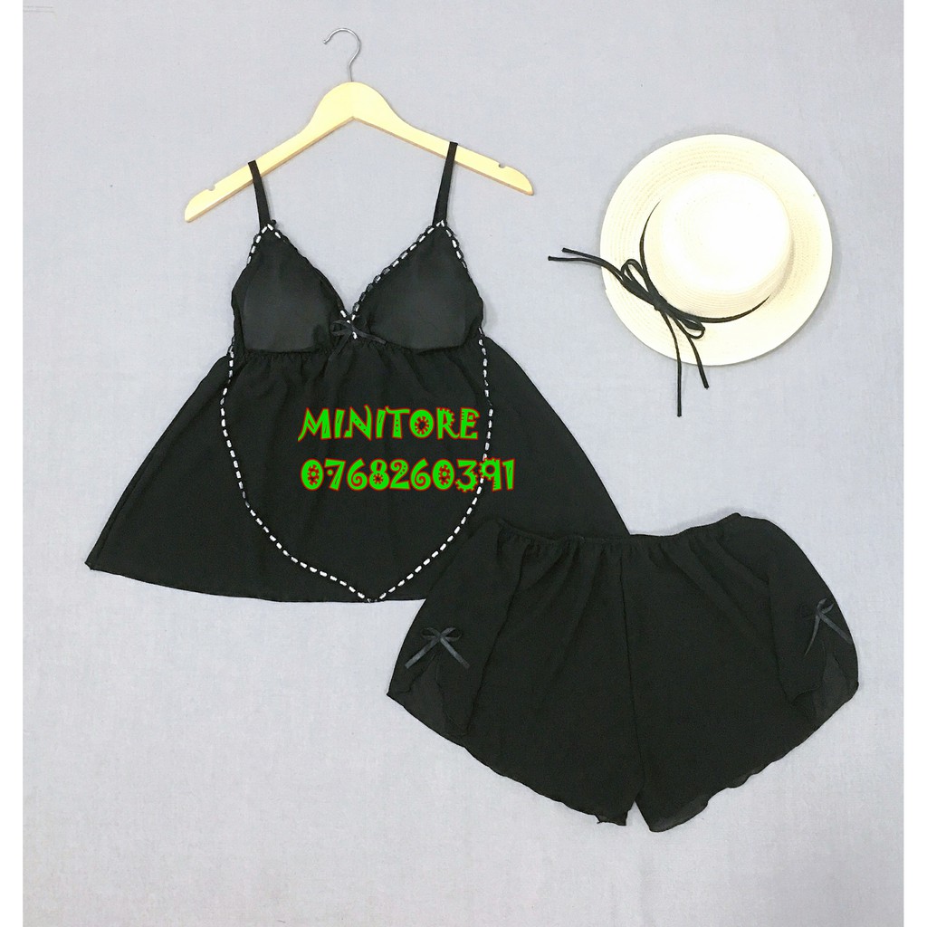 [60KG - 90KG] BỘ VOAN MỎNG CÓ MÚT ÊM VIỀN REN SEXY, GỢI CẢM MẶC NGỦ BAO ĐẸP BAO MÁT - Bigsize voan 4 dây | BigBuy360 - bigbuy360.vn