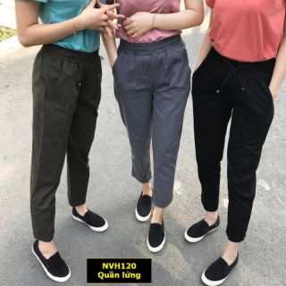QUẦN KAKI NỮ LƯNG THUN LỬNG