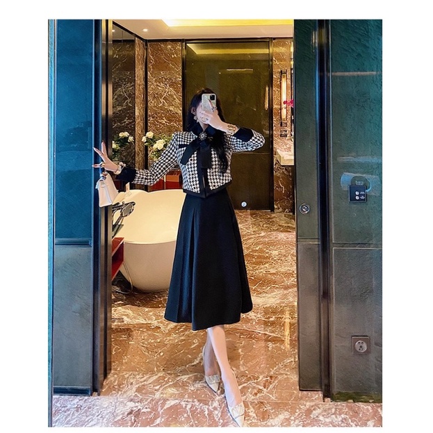 Sét váy dạ tweed