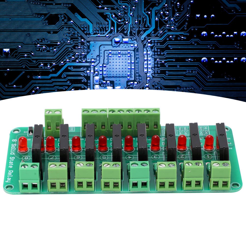 [Xiyijia] Relay Module 8‑Channel Solid State Electronic Component with Resistance Fuse DC 5V Input