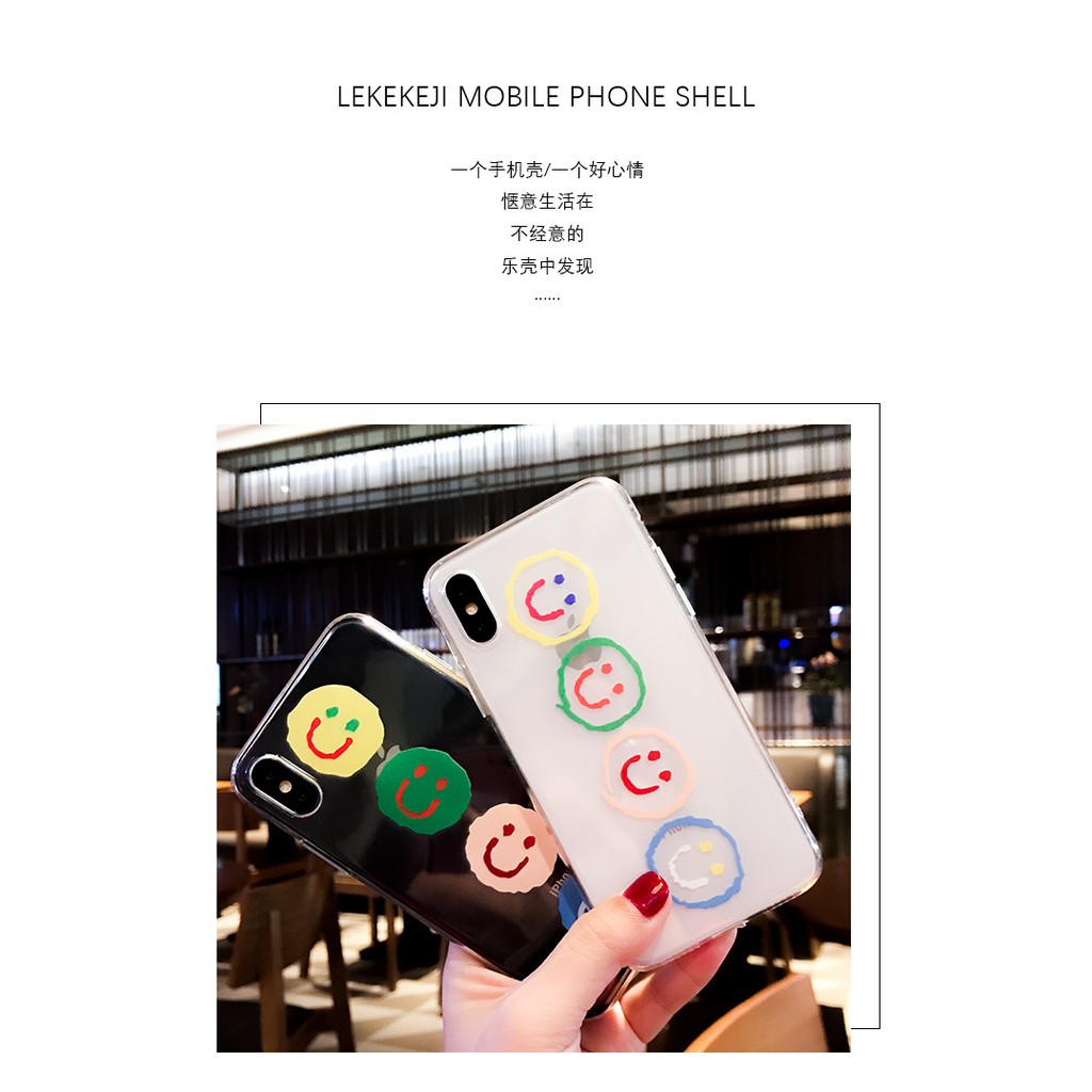 Ốp lưng iphone TRONG SUỐT MẶT CƯỜI 6 6plus 6s 6s plus 7 7plus 8 8plus x xs xs max 11 11 pro 11 promax12 12promax-t48