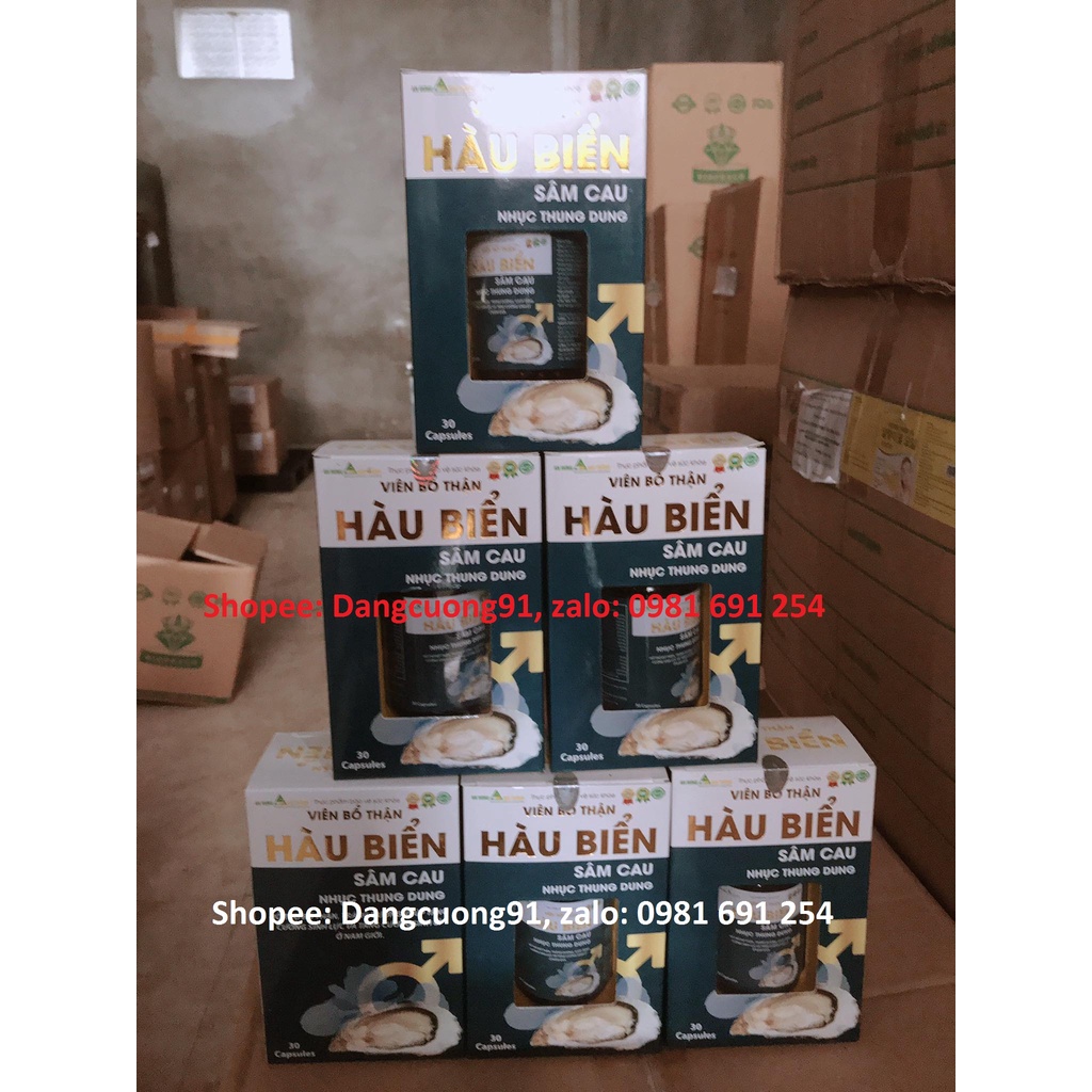 Viên Bổ Thận Hàu Biển Tinh Chất Sâm Cau, Ba Kích, Nhục Thung Dung-Bổ Thận Tráng Dương, Tăng Cường Sinh Lực (hộp 30 viên)