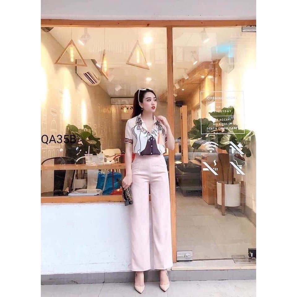 QUẦN ỐNG RỘNG KHOÁ SƯỜN SIÊU SANG