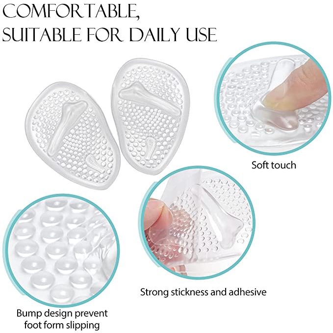 Cặp Đệm Silicone Lót Chân Chống Trượt Giảm Đau Có Thể Tái Sử Dụng
