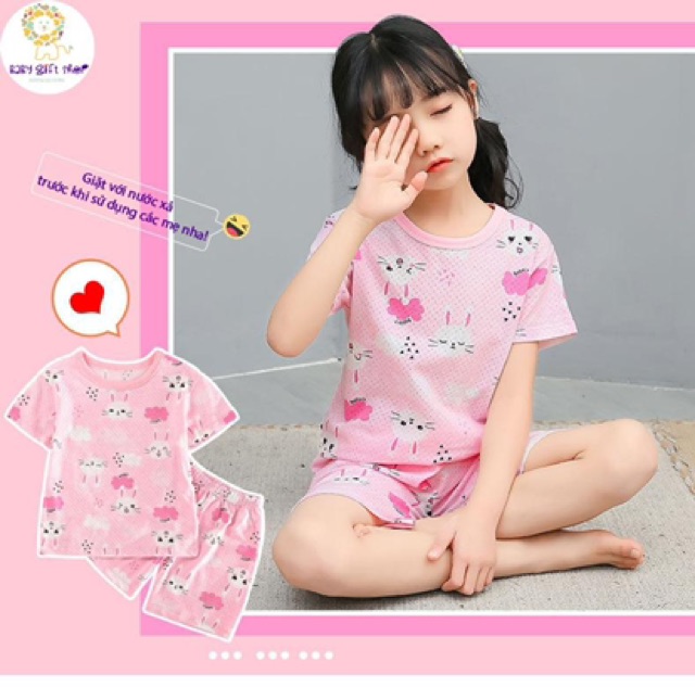 Bộ đồ ngủ bé trai bộ cotton trẻ em quần áo mùa hè cho bé hàng Quảng Châu in hình sắc nét