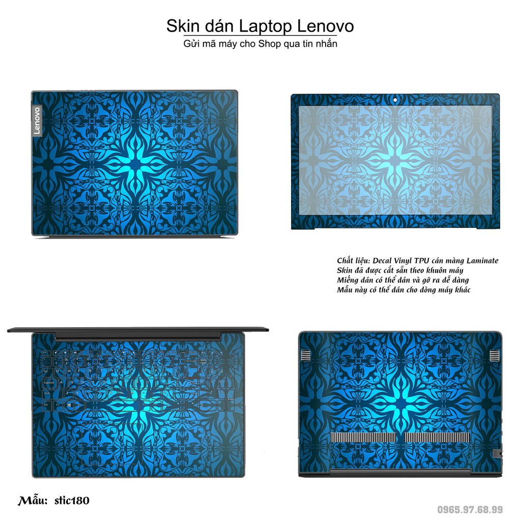 Skin dán Laptop Lenovo in hình Hoa văn sticker nhiều mẫu 30 (inbox mã máy cho Shop)