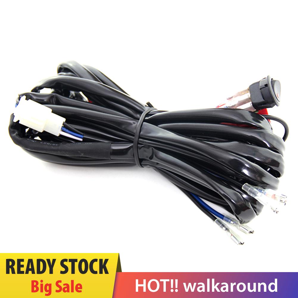 walkaround LED Light Bar Wiring Harness Kit 2 Leads On/Off Switch 40A Relay Fuse IP67