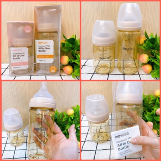 [CHÍNH HÃNG ] BÌNH SỮA MOYUUM HÀN QUỐC ( CAO CẤP ) 160ml - 270ml