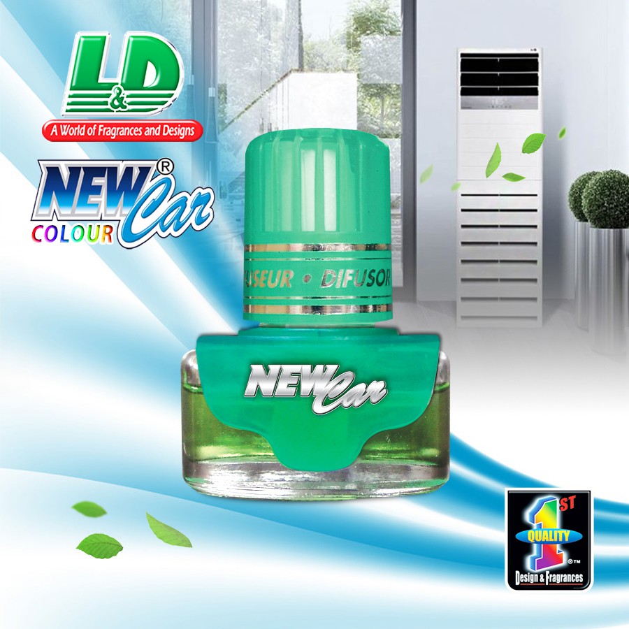 Nước Hoa Ghim Máy Lạnh L&amp;D New Car Colour Green Apple Nhập Khẩu Chính Hãng