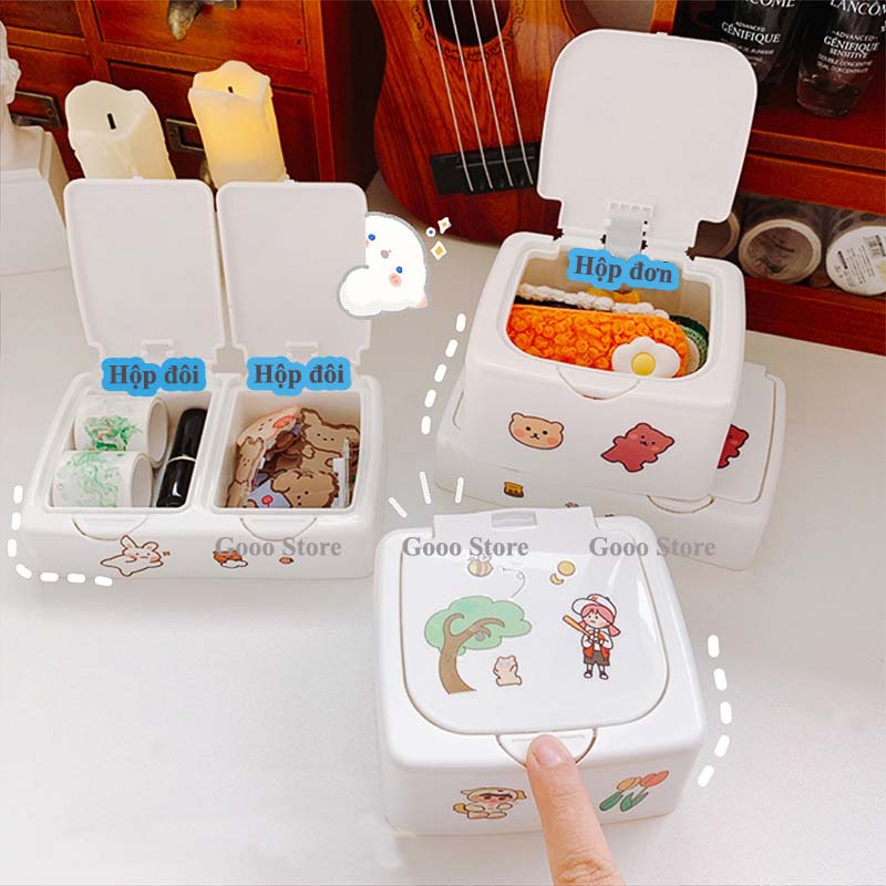 Hộp đựng đồ lưu trữ đa năng mini xinh xắn dễ thương