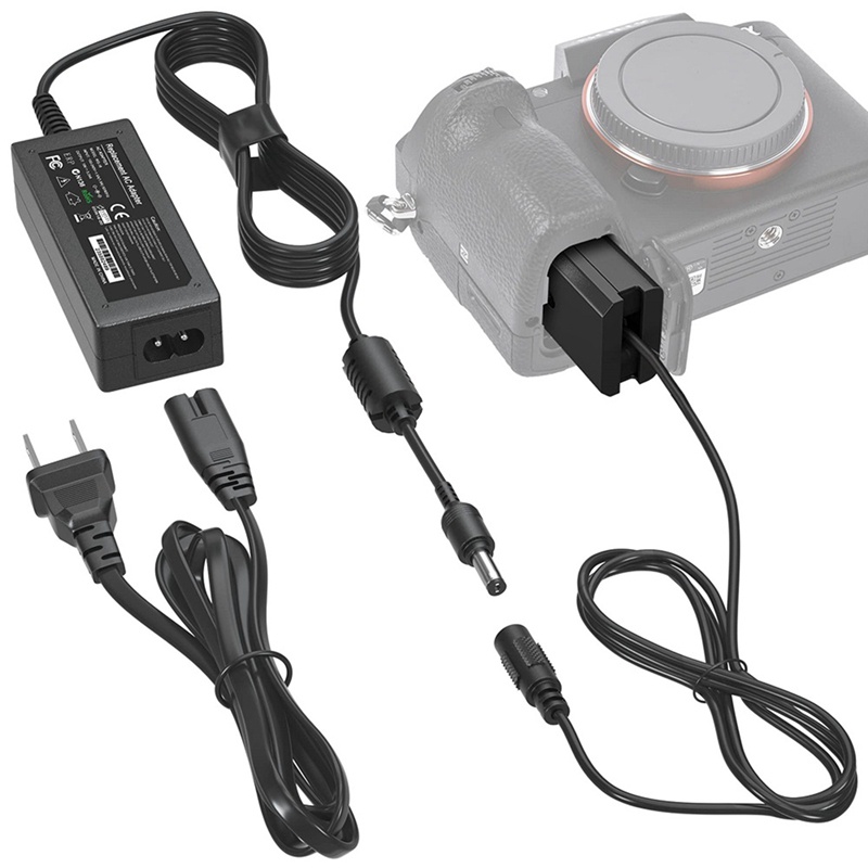 Pin giả AC-PW20 NP-FW50 Bộ chuyển đổi nguồn điện AC Bộ ghép nối DC cho Sony Alpha A5100 A6500 A6400 A6000 A55 A7