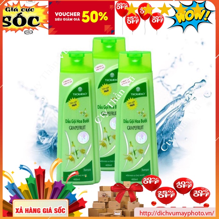 Dầu gội xả Tinh Chất Hoa Bưởi THORAKAO 400M ngăn ngừa rụng tóc hiệu quả kholinhkien