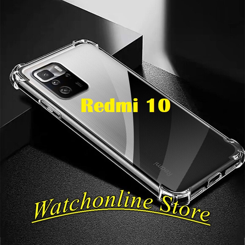 Xiaomi Redmi 10 _ Ốp lưng silicon chống va đập Xiaomi Redmi 10 A1 Redmi 10C bảo vệ 4 góc trong suốt