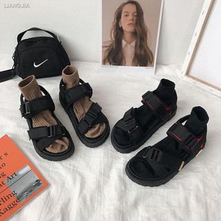 Giày sandal đế bằng phong cách thời trang Hàn Quốc cho nữ 2020