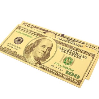 Tờ Tiền 100 USD Đô mạ vàng Plastic- Quà lưu niệm cực đẹp