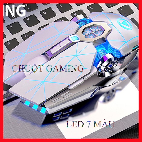 [CHUẨN GAMING] Chuột máy tính Q7  LED 7 màu lung linh, siêu nhạy để chơi game hay làm việc văn phòng BH 6 tháng | BigBuy360 - bigbuy360.vn