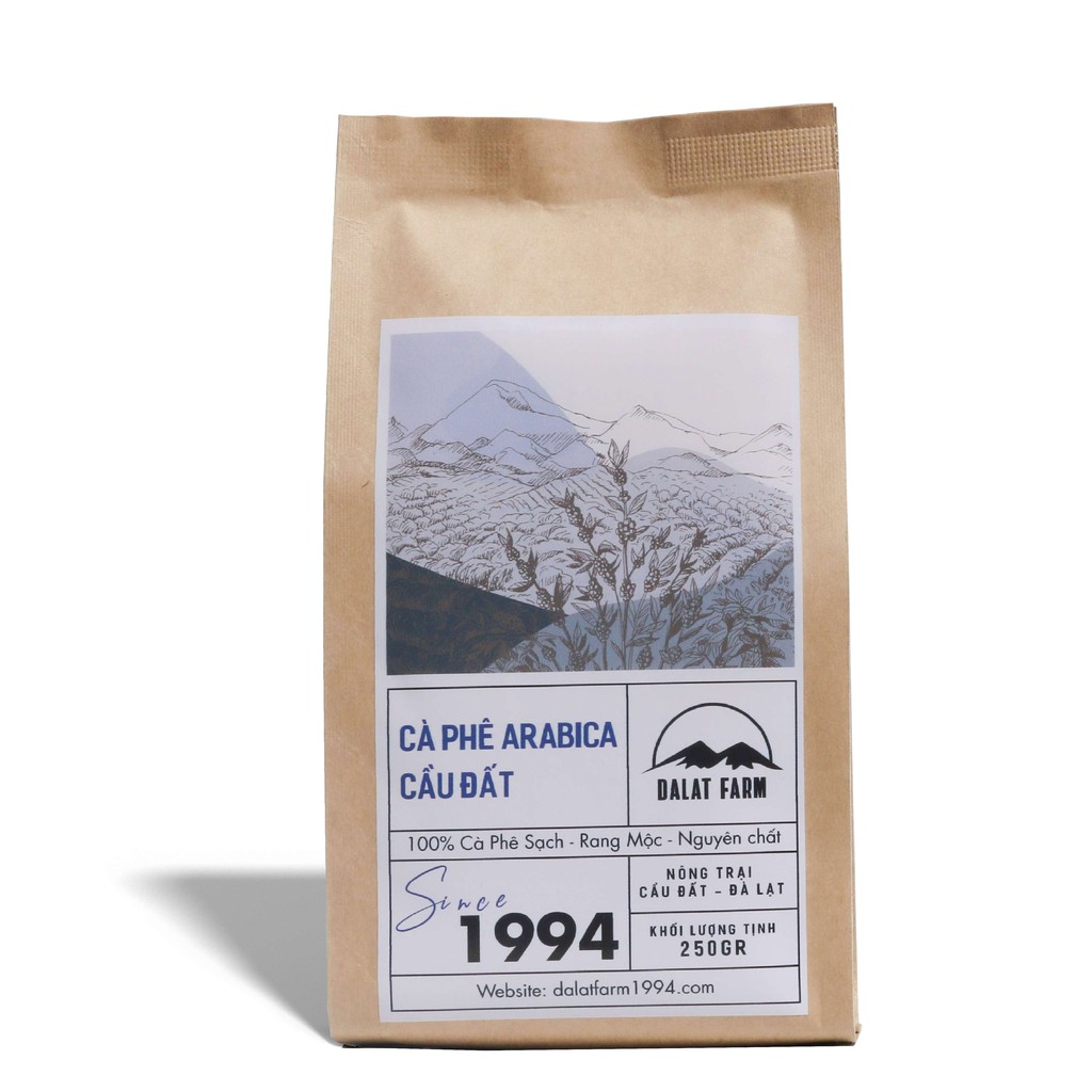 Cà Phê Arabica Cầu Đất Dalat Farm - Túi 250Gr (Dạng bột)