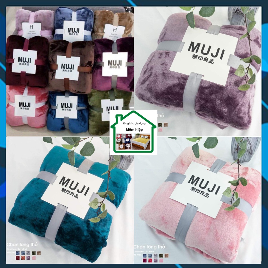 Chăn lông tuyết Muji xuất Nhật 1,8kg kích thước 2m x 2m3