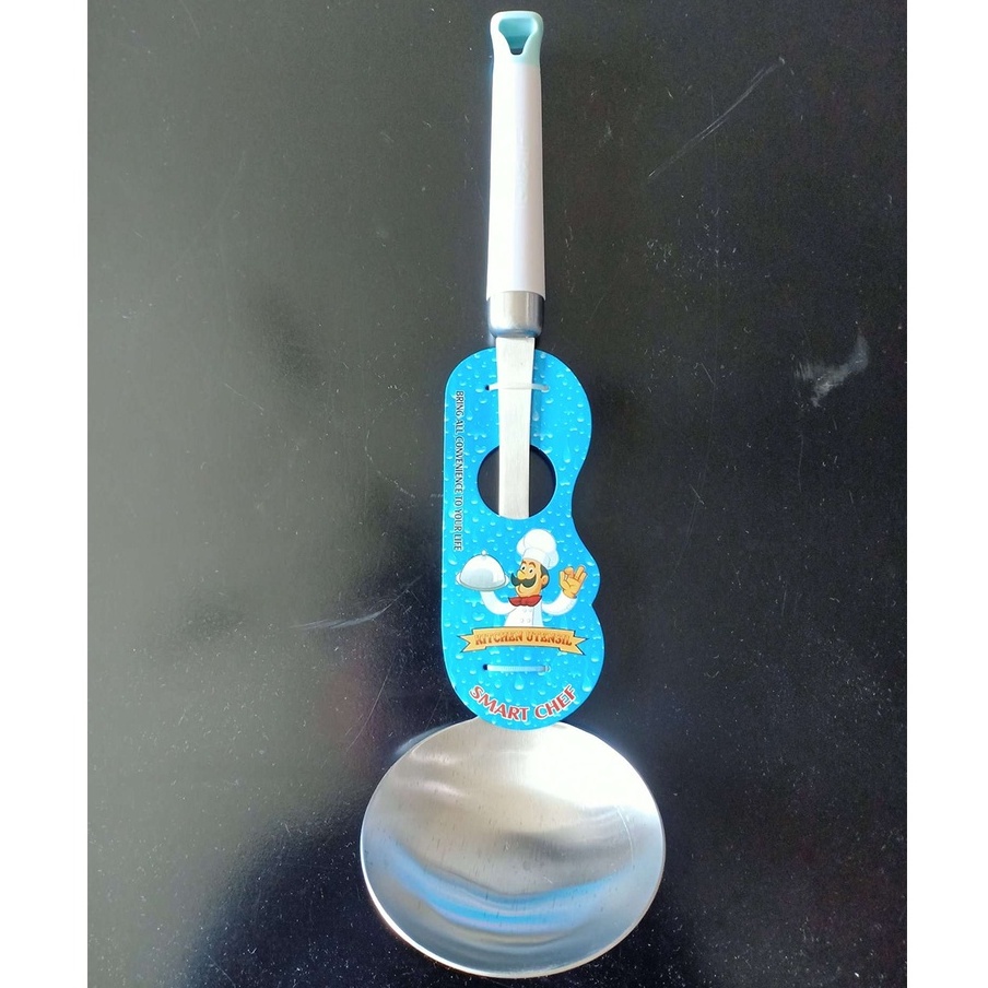 AN Muôi Múc Canh Inox 304 - Muỗng Ăn Lẩu Hàng Siêu Thị Đẹp - Ăn Lẩu Hết Ý Tay Cầm Dày Dặn Chắc Chắn