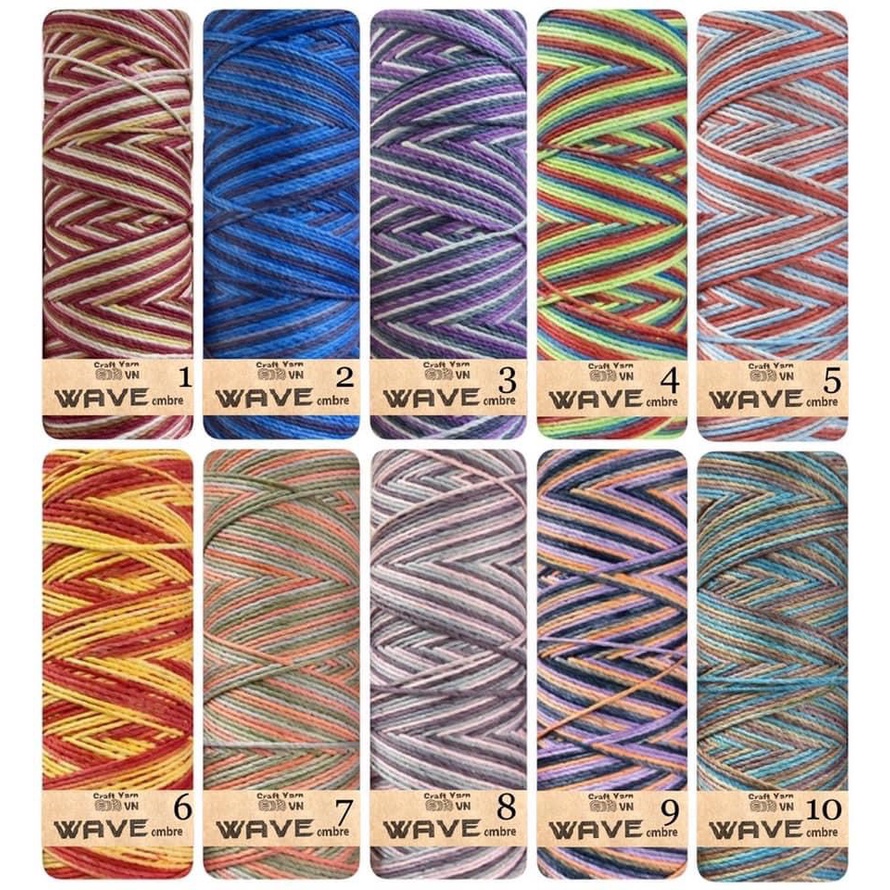 Sợi Wave Ombre Loang Craft Yarn VN - Cuộn 125gr