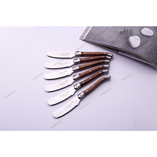 Bộ 6 dao bơ cán gỗ laguiole 16cm