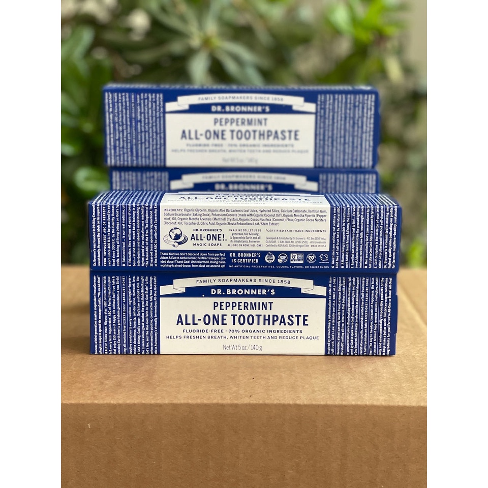 Kem đánh răng All In One Dr. Bronner 140g