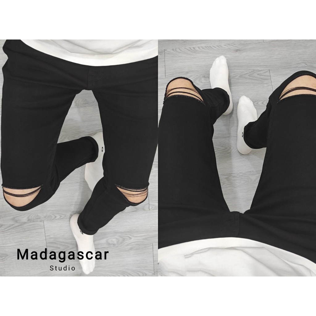 Quần Jean Nam Đen Rách- Madagascar Studio | BigBuy360 - bigbuy360.vn