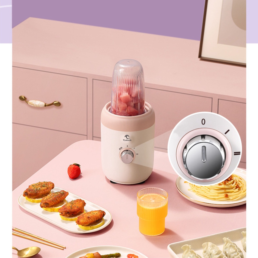 Máy Xay Đa Năng 3 Cối Cho Bé Ăn Dặm Kichilachi Xay Sinh Tố, Xay Hạt, Xay Thịt