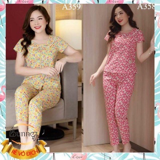 Đồ bộ mặc nhà cổ sen hoa nhí