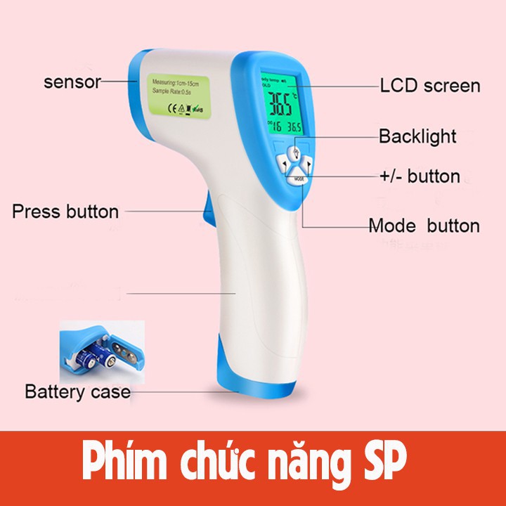 Nhiệt Kế Hồng Ngoại Đa Năng 8in1