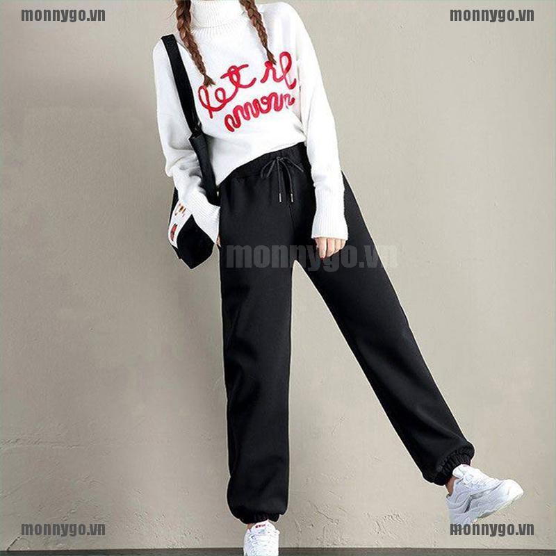 Quần Dài Tập Thể Thao Lót Lông Cừu Dày Dặn Thời Trang Mùa Đông Cho Nữ | BigBuy360 - bigbuy360.vn