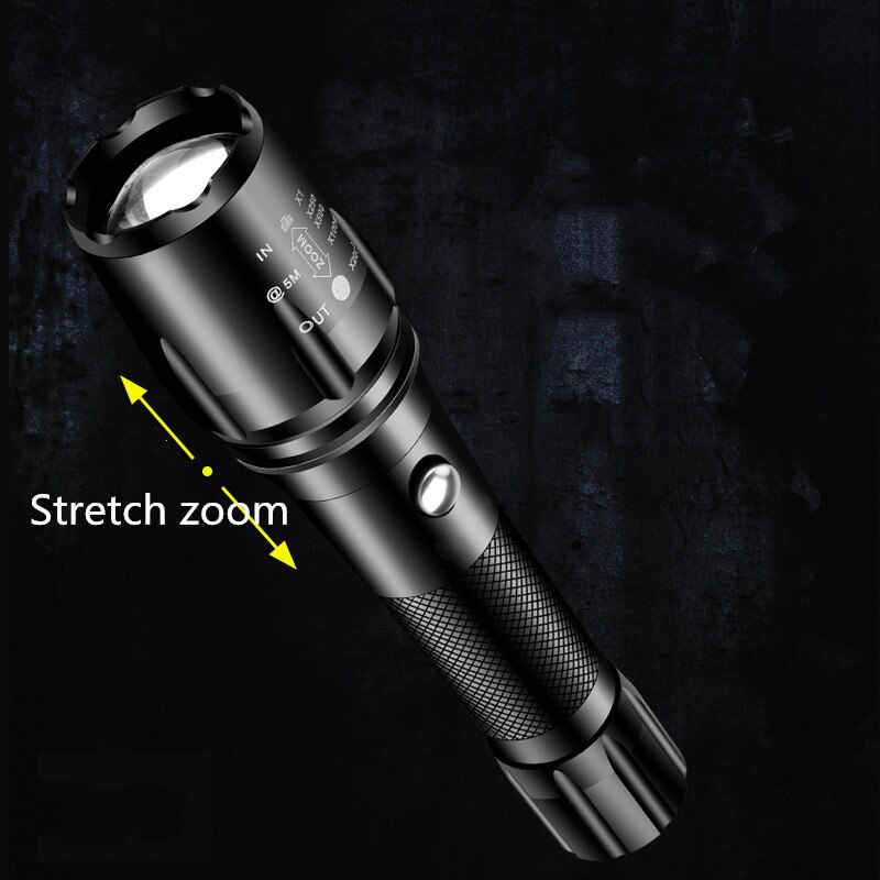 Đèn Pin Led Ánh Sáng Trắng/Đen Chống Nước 800lm Tiện Dụng Khi Đi Dã Ngoại