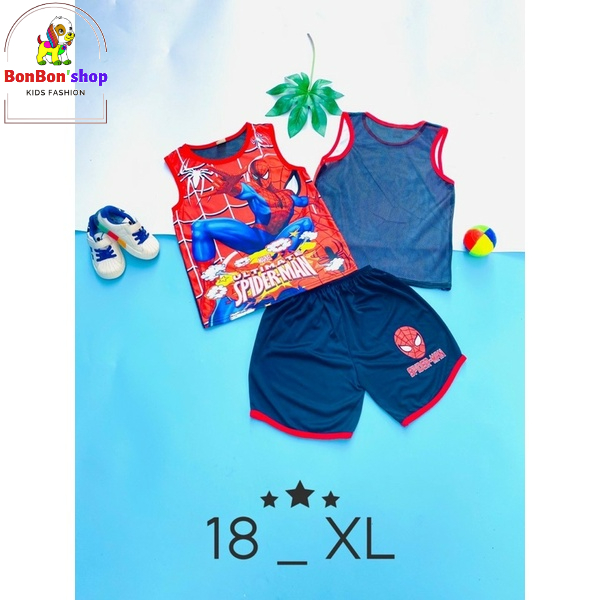 combo 3 bộ, bộ ba lỗ lưới cho bé trai siêu mát, mẫu ngẫu nhiên