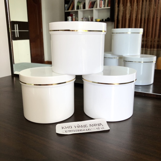 50 hủ nhựa 500gr - combo 50 hủ hấp dầu 500gr màu đen / màu trong suốt - hủ nhựa chiết kem có nắp lót - chiết mỹ phẩm