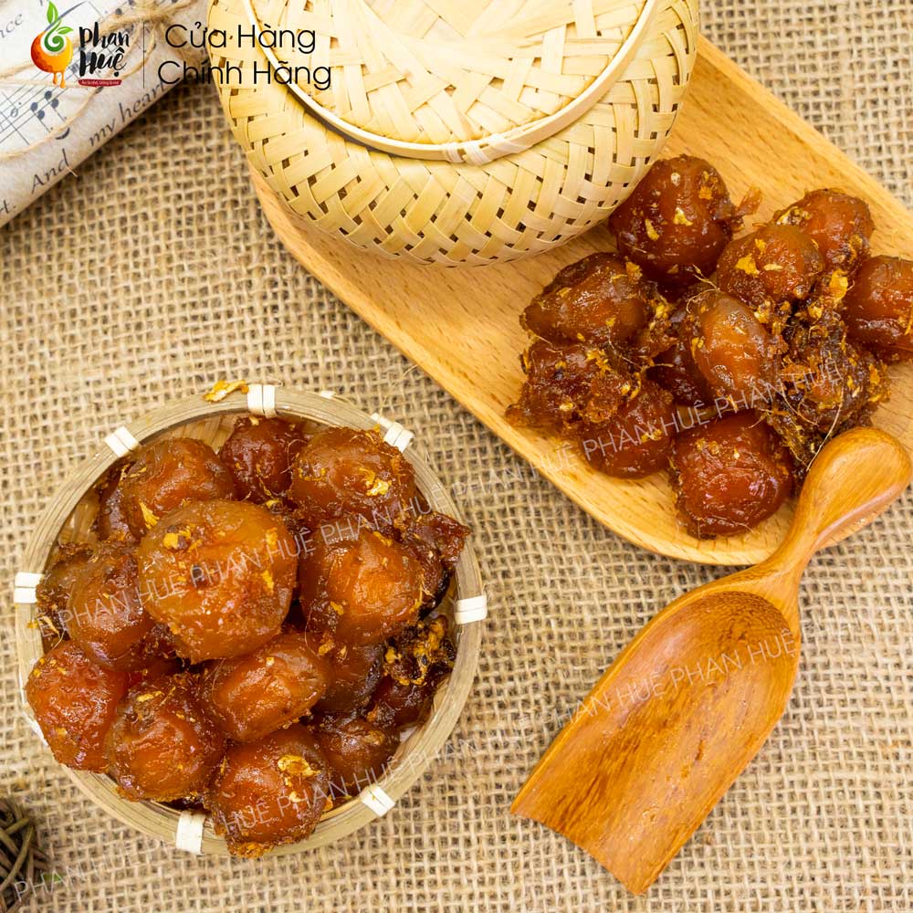 Ô mai xí muội mơ dẻo xào gừng chua ngọt Phan Huệ hộp 100g 300g 500g đặc sản Hà Nội