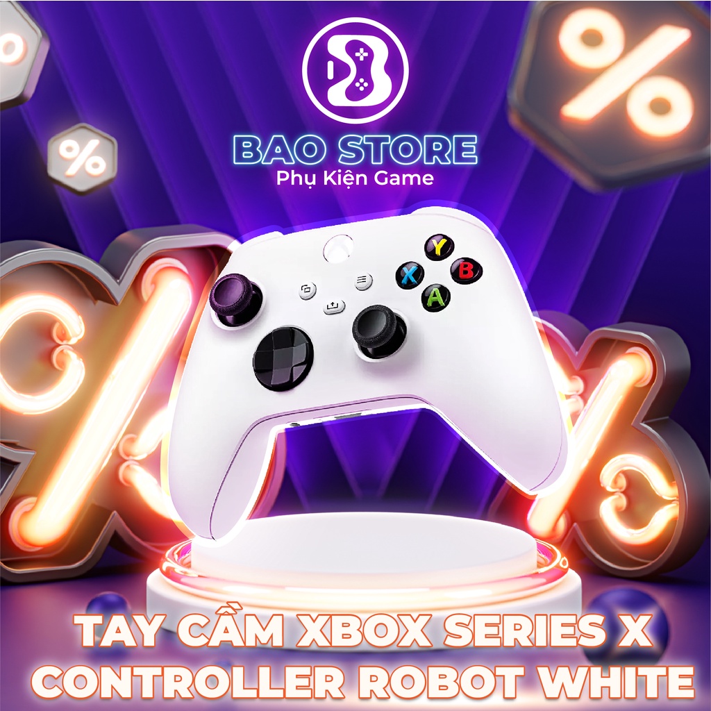 Tay cầm chơi game Xbox SERIES X WIRELESS - Màu trắng (Robot White), bảo hành 6 tháng l Chính hãng
