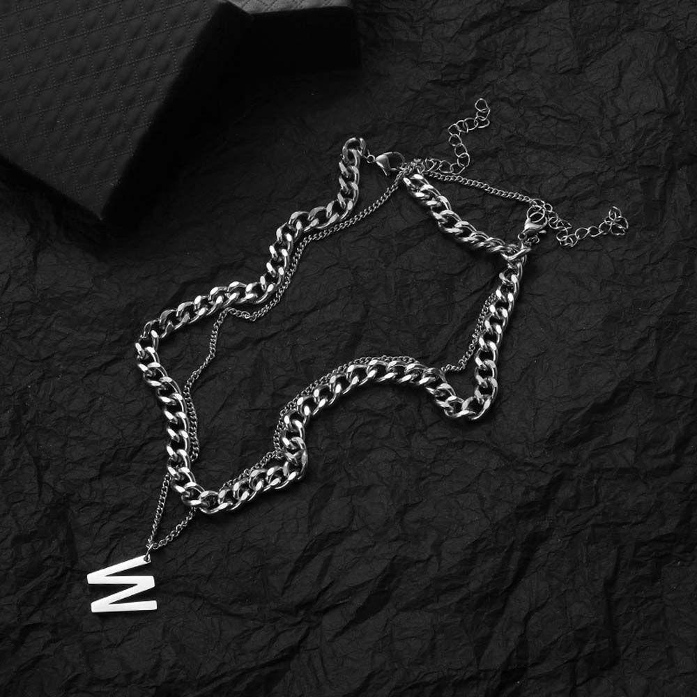 AROMA Vòng cổ Hai Lớp Phong Cách Hàn Quốc Cho Cặp Đôi