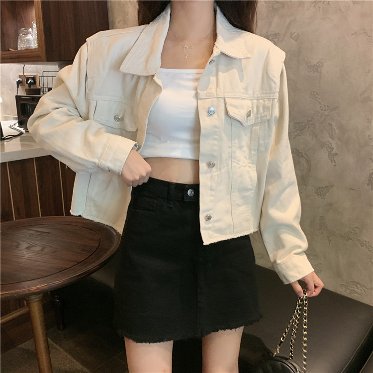 [Order] Áo khoác bò jean kaki dáng ngắn cá tính ulzzang