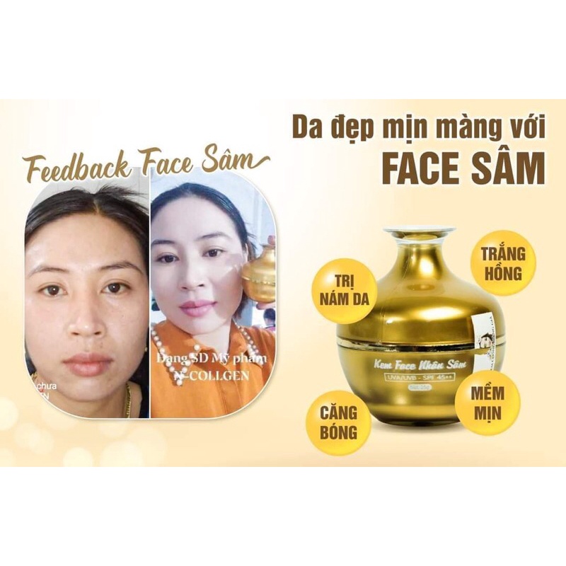 Kem sâm ncollagen tặng sét tẩy tế bao