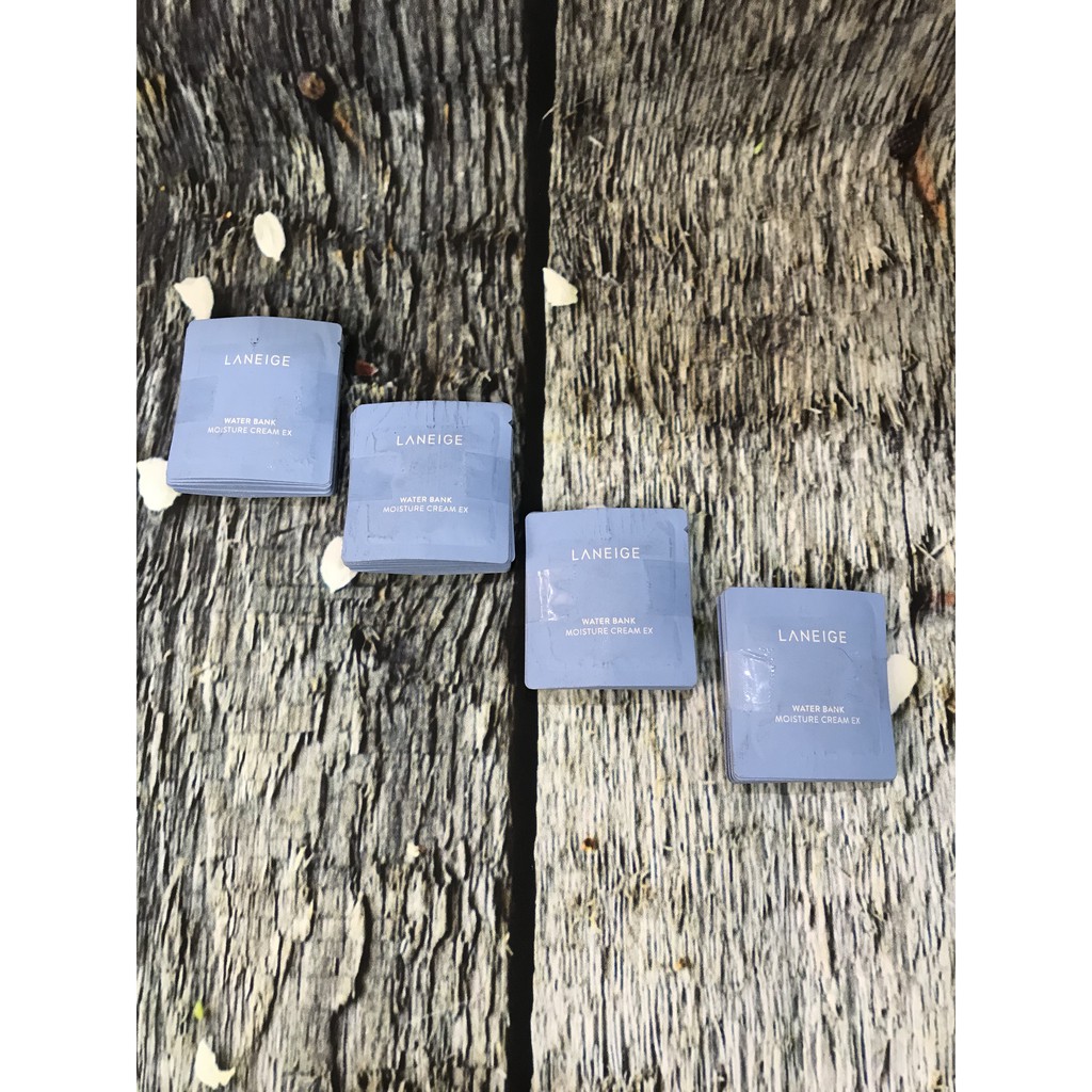 Combo 5 - 10 Gói LANEIGE Kem dưỡng ẩm dành cho da thường và da khô Laneige Water Bank Moisture Cream EX (1 Gói 1ml)