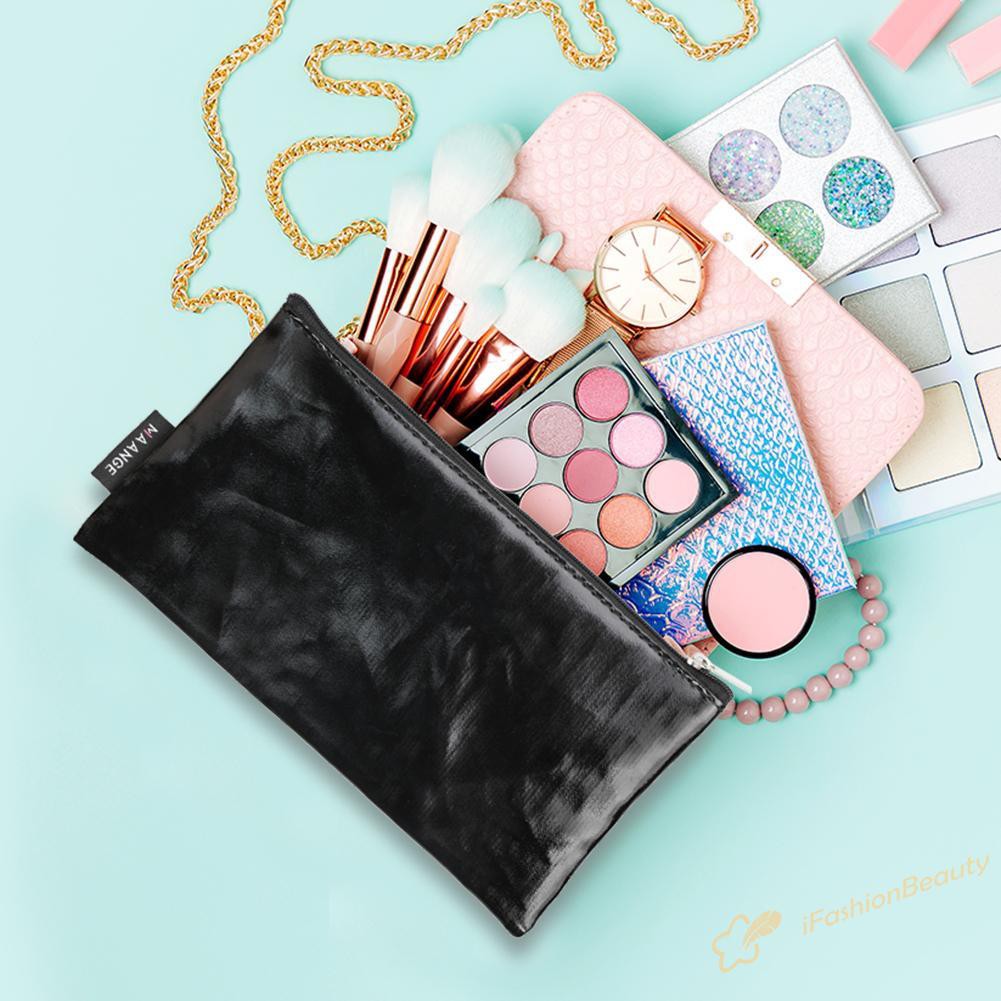 【New】Multifunctional PU Leather Cosmetic Bag Makeup Brush Storage Bags Organizer