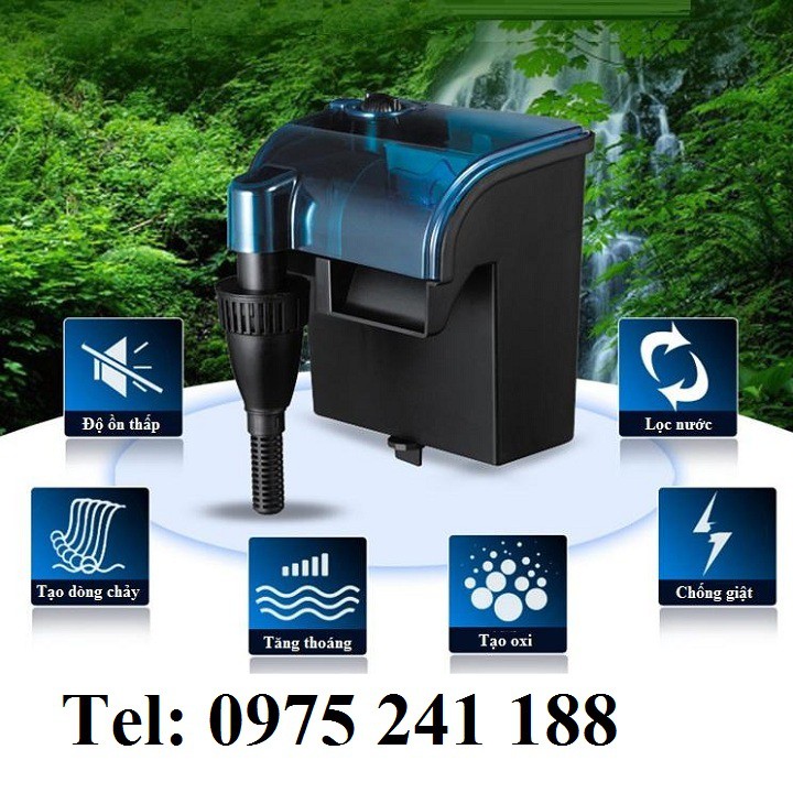 Lọc thác 607H kết hợp lọc váng, thích hợp cho hồ &lt; 60cm