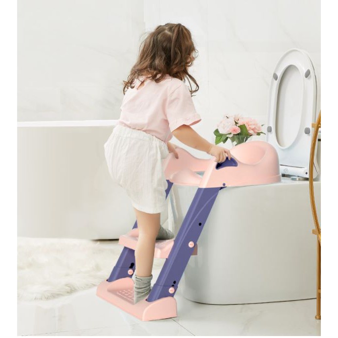 Thang hỗ trợ vệ sinh, thu nhỏ bồn cầu Cao Cấp cho Bé