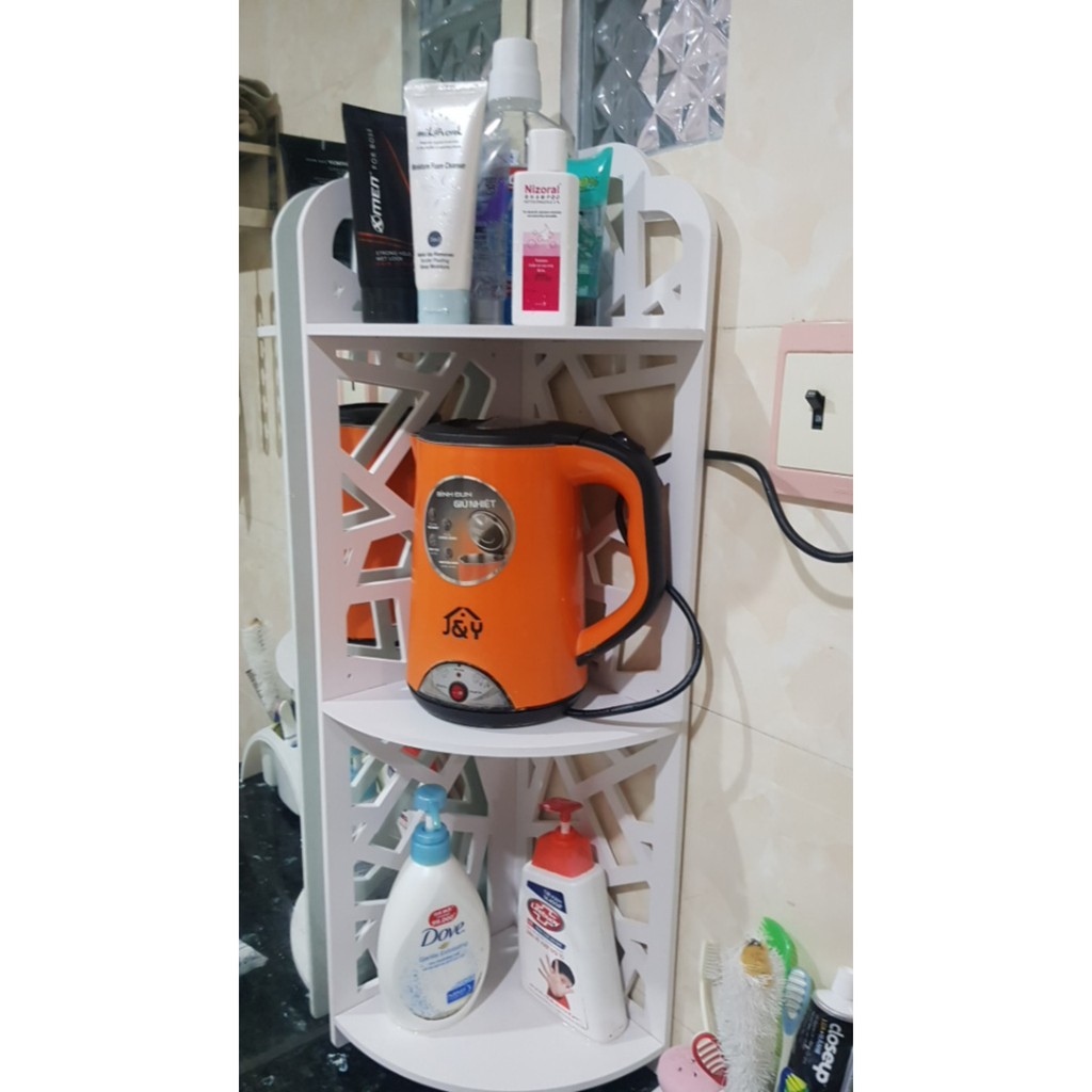 [ SALE VÔ ĐỊCH 2021 ] Kệ góc nhà tắm 3 tầng mắt lưới hiện đại chống nước- IG147 | BigBuy360 - bigbuy360.vn